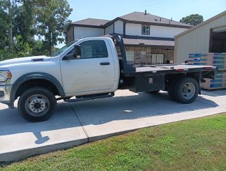 Truck to deliver roofing supplies